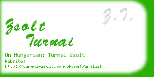 zsolt turnai business card